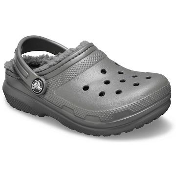 Crocs Classic Bélelt Clog Papucs Fiú Szürke | HU 1451XYUF